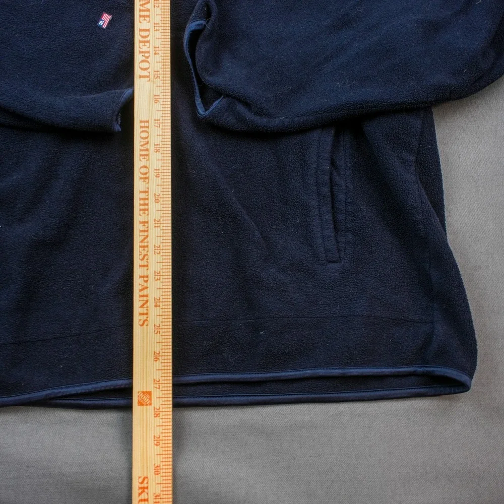 Vintage Polo Jeans Co. Fleece Quarter Zip Pullover Jacket Men's XL Blue Nautical